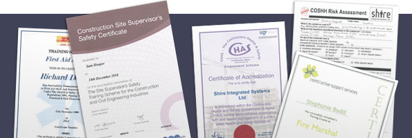 Shire related certificates